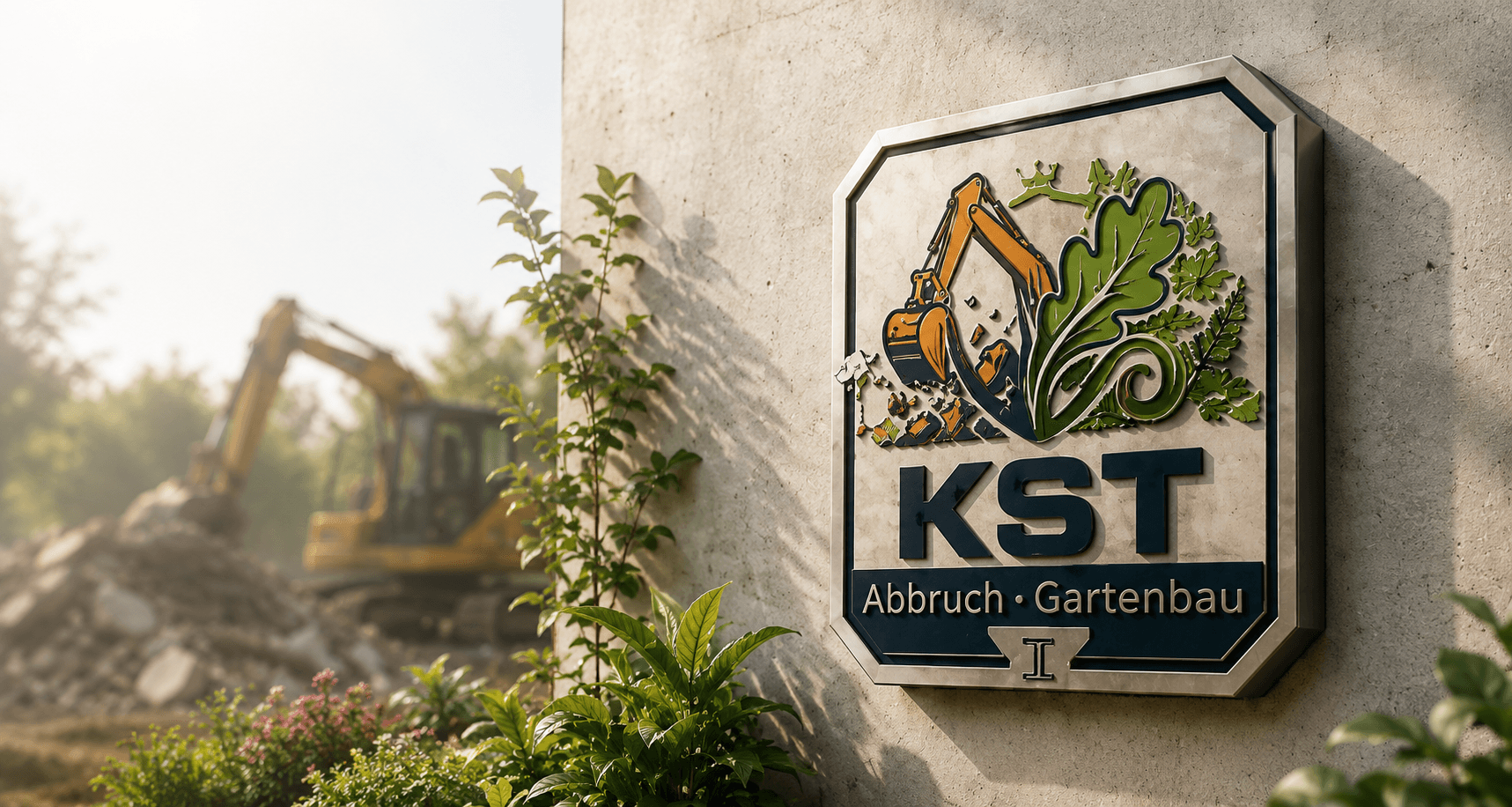 Baustelle mit Bagger